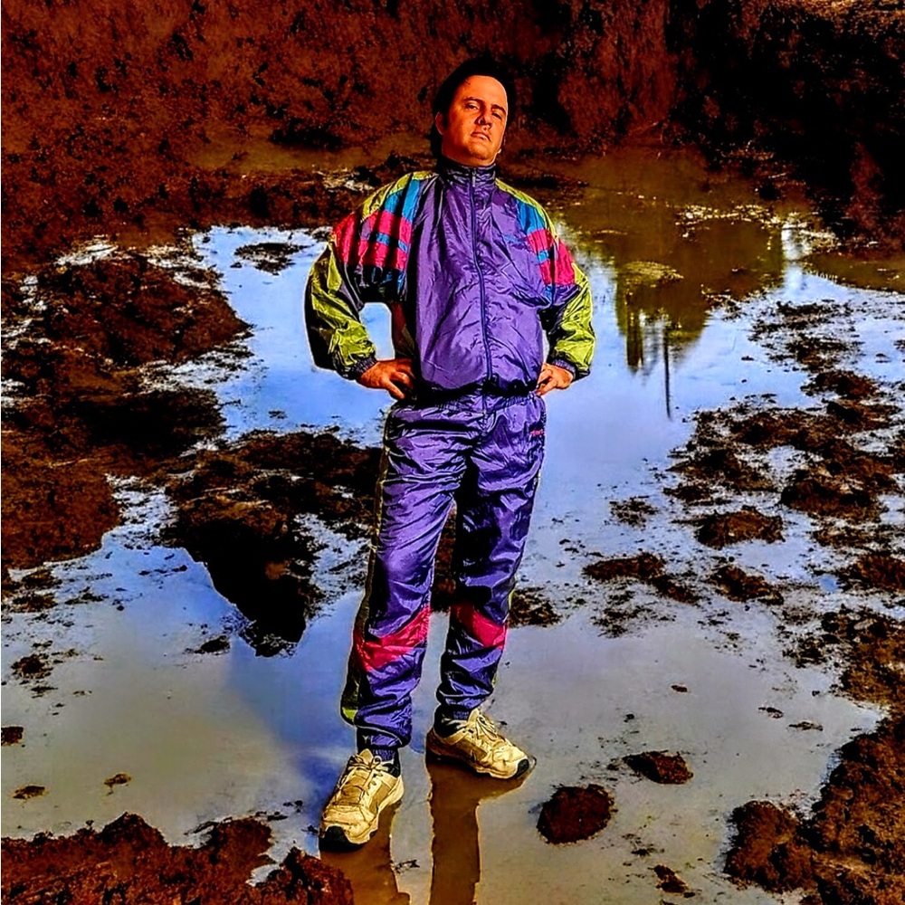 RARE adidas satin nylon shiny shellsuit windsuit tracksuit imported